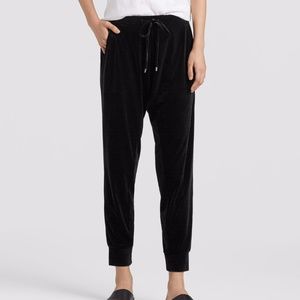 Eileen Fisher Black Stretch Velvet Ankle Pant, L, NWT